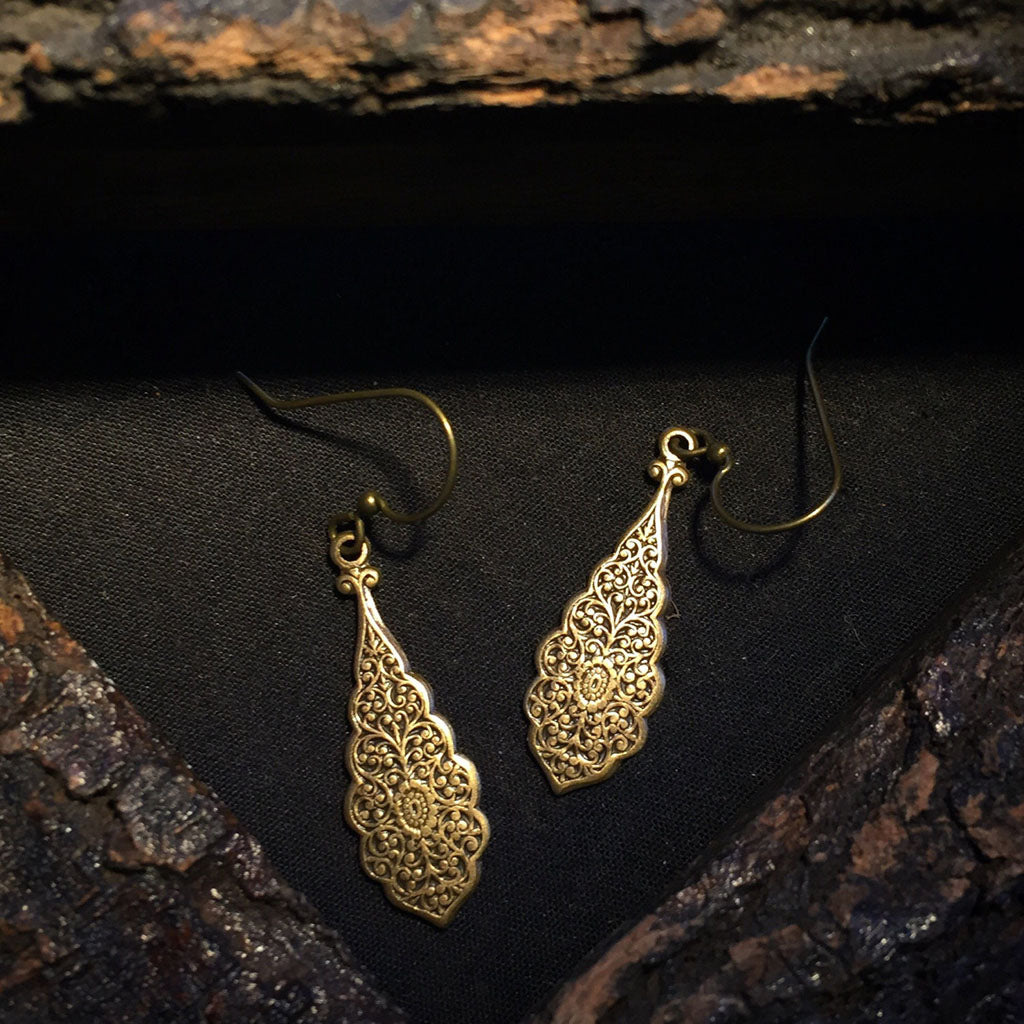 Buy Antique gold Earrings for Women by Nonas Jewellery Online | Ajio.com